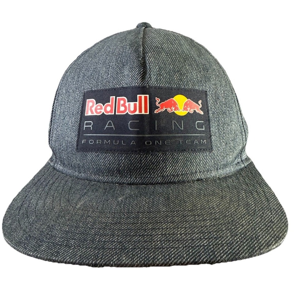 Puma Red Bull Racing Formula One Team SnapBack Hat Cap Gray Front Patch